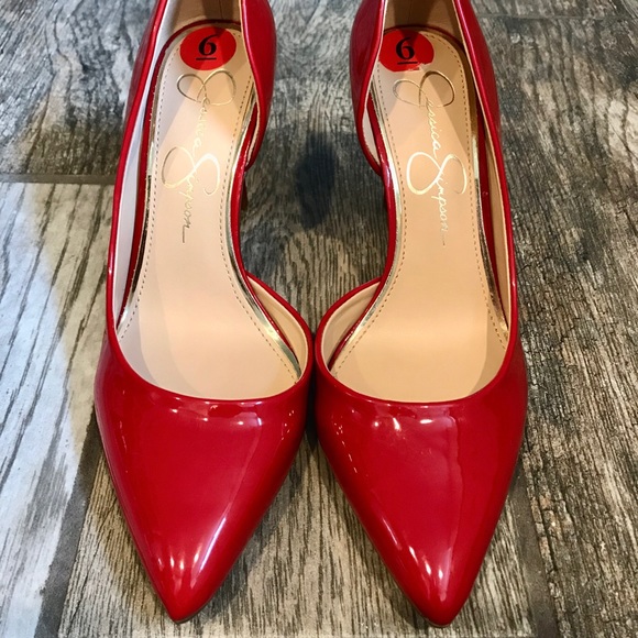 Jessica Simpson red pumps - Picture 2 of 8